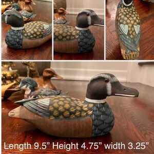 Vintage, handmade duck figurines hand painted